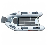 Bateau pneumatique rigide en aluminium RIB-420 de 4,2 m pour la pêche, grand bateau pneumatique avec plancher antidérapant