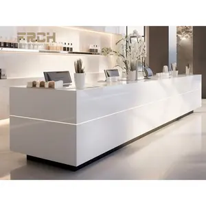 Modern Assembled Large Hair And Beauty Salon Hotel Kids Barber Airport Reception Desk With Counter