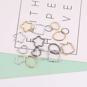 Pendiente <span class=keywords><strong>de</strong></span> aleación <span class=keywords><strong>de</strong></span> Metal con forma <span class=keywords><strong>de</strong></span> corazón y estrella, collar, anillo trenzado, sortijas divididas para fabricación <span class=keywords><strong>de</strong></span> joyas diy - Product Image 1