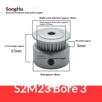 SH-HTPA23S2M040-K-P-d3 Poulie de distribution synchrone à dents pour moteur, avec 2 à 6 trous, en stock, STD S2M