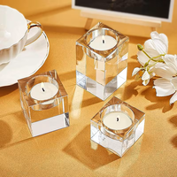 Porte-bougie en cristal personnalisé, bougeoir en verre pour la maison, les mariages, les fêtes, la décoration de Pâques
