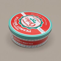 Kotak Kaleng Bulat Besar Retro Mewah untuk Kue dan Permen, Wadah Logam Berkualitas Tinggi dengan Embos, Aman untuk Makanan, Logo Custom Dicetak