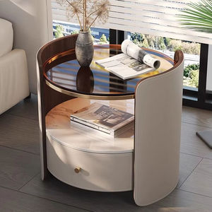 Home Furniture Blue Tooth Speaker Smart Bed Side Table Bedroom Modern Antique Silver Night Stand Smart Nightstand <strong>Bedside</strong> - Product Image 1