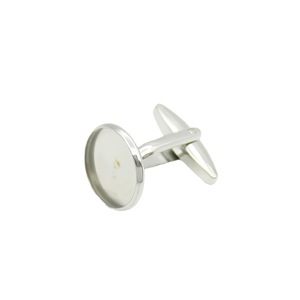 Mancuernillas de Acero Inoxidable con Bisel Redondo, Diseño Geométrico Formal para Hombre AN1429 - Product Image 5