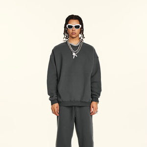 W2407 Sudaderas Personalizadas Unisex de Invierno, Cuello Redondo, Forro Polar Sólido, Talla Grande, Poliéster/Algodón, Antiarrugas, Secado Rápido, 350g, Sin Forro - Product Image 2