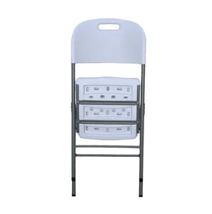 Silla Plegable Portátil para Exteriores Diseño Moderno Tradicional HDPE Duradero Acero y <span class=keywords><strong>Metal</strong></span> para Muebles de Comedor - Product Image 2