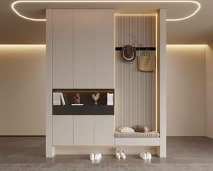 Prix de gros d'usine, conception personnalisée, armoire à chaussures moderne en bois pour l'intérieur, entrée, salon, grande capacité, autoportante - Product Image 3