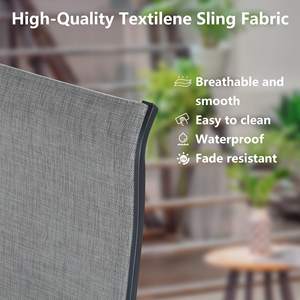 Sillones de comedor con <span class=keywords><strong>balancín</strong></span> giratorio para patio moderno de metal para exteriores con respaldo alto de tela de malla transpirable para uso en sala de estar y parque - Product Image 4