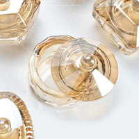 Style personnalisé cristal verre prismatique brosse de lavage ongles liquide tasse monomère élégant ongles Dappen plat avec couvercle