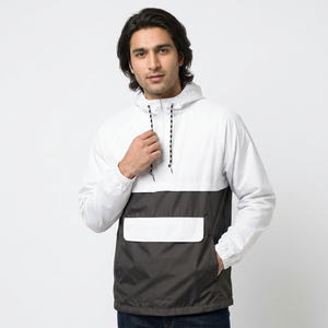 Chaqueta Cortavientos Anorak Ligera Vintage Personalizada para Hombre, Chaqueta Cortavientos de Nailon 100% con Colores en Contraste para Otoño - Product Image 1