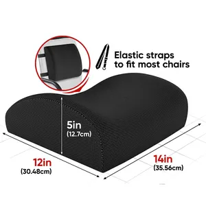 Cojín de soporte lumbar de espuma viscoelástica, almohada ortopédica <span class=keywords><strong>para</strong></span> asiento de coche, <span class=keywords><strong>silla</strong></span> de oficina - Product Image 5
