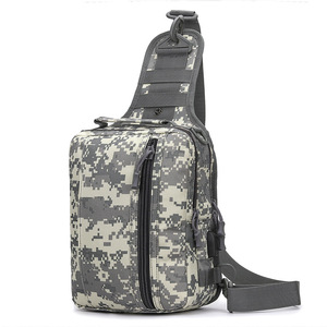 Outdoor Bag Multi-functional Chest Bag for Men Single Shoulder Diagonal <b>Backpack</b>, Camouflage Tactical <b>Backpack</b>, Sports Bag - Product Image 3