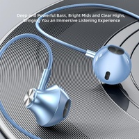 Nouveaux écouteurs filaires semi intra-auriculaires Type-C ergonomiques en métal avec micro HD, confortables, IPX5, pour téléphone, sport et écoute de musique