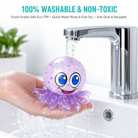 Jouet Squishy Pieuvre Pailletée avec Yeux Amusants, Texture Transparente Multicolore – Cadeau pour Enfants et Adultes – Nouveauté pour Magasins et Vente en Gros