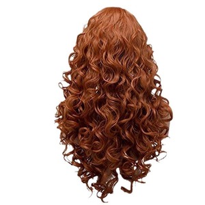Peluca de cosplay exótica de la princesa Mérida de <span class=keywords><strong>Brave</strong></span> Legend para Halloween, con cabello rizado de seda resistente a altas temperaturas y construcción hecha a máquina - Product Image 5
