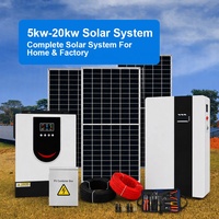 Perangkat Lengkap Rumah Tangga: Penyimpanan Baterai, Inverter Hybrid, Pengontrol MPPT, Baterai LiFePO4 48V 51.2V, Sistem Surya 5kw 10kw 20kw