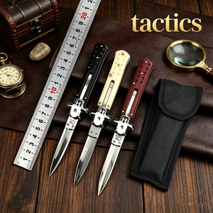 Coltello da Caccia Pieghevole di Alta Qualità con Manico in Resina AKC e Lama in Acciaio 5cr13, Affilato Coltello Tascabile EDC per Campeggio e Sopravvivenza - Product Image 2