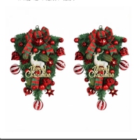 Guirlande de Noël artificielle en PVC, grande décoration, couronne, rideau de porte, ornement suspendu, décoration inversée pour escalier, porte ouverte