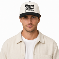 Casquette de baseball sportive 5 panneaux personnalisée avec broderie 3D en relief religieuse, en coton doux bicolore, style Dad Hat, pour événements religieux et cadeaux de groupe