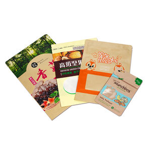 Bolsas de Papel Kraft Biodegradables Personalizadas con Cierre de Cremallera Práctico para Frutos Secos, Bocadillos y Alimentos Secos - Product Image 3