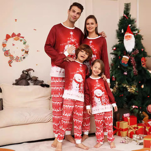 Ensembles de pyjamas de Noël pour la famille assortis en gros Chemise à manches longues Pantalon Jammies Vêtements de nuit Papa <span class=keywords><strong>Maman</strong></span> Enfant Bébé Tenues - Product Image 2