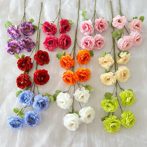 <span class=keywords><strong>Cerf</strong></span> des neiges 4 têtes Roselle peonyArtificial Roses Fleur de soie à 4 têtes pour la maison Salon <span class=keywords><strong>Mariage</strong></span> ou Décoration de Noël - Product Image 3