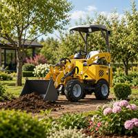 SPEDIZIONE GRATUITA CE EPA EURO 5 Vendita Diretta dalla Fabbrica Pala Gommata Compatta Articolata 4WD ad Alta Efficienza per Agricoltura e Costruzioni