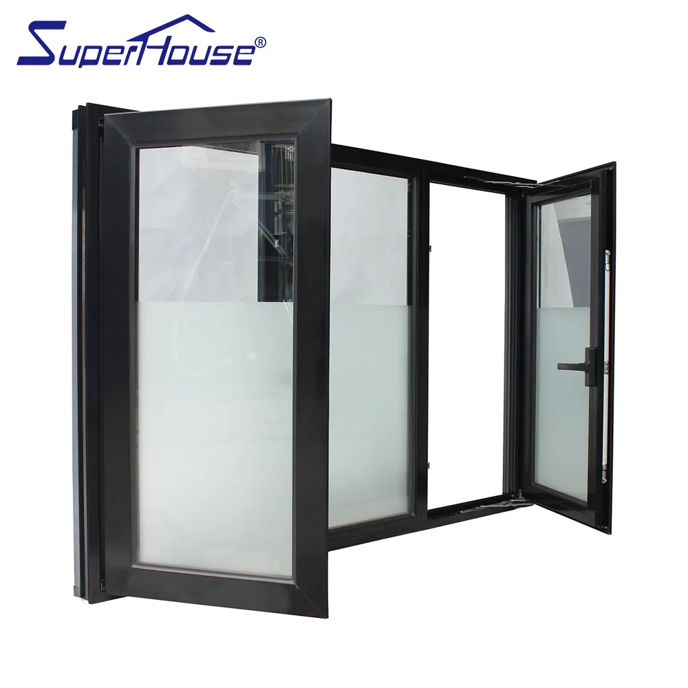 AS2047 NOA Aluminium Swing Horizontal Aluminum Window Modern Hanging Aluminum Alloy Villa Windproof 10 Years more Than 5 Years