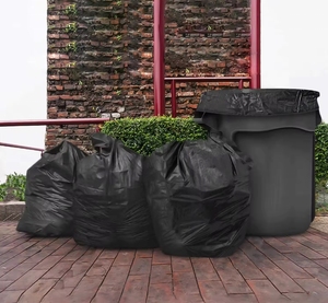 Sacs poubelles noirs de grande capacité 55, 75, 100 gallons, sacs poubelles en plastique robustes de 3 mils, sacs industriels pour entrepreneurs, sacs pour pelouse et feuilles - Product Image 5