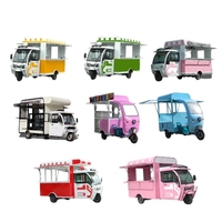 Mini-tricycle électrique solaire pour la vente de glaces, chariot alimentaire, camionnette, bus, bar, barbecue, remorque, caravane, style australien