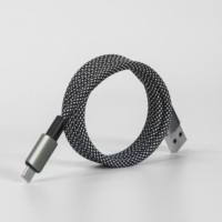 Kabel Pengisian Daya Cepat 120W 1M Tipe-C ke Micro USB Berbahan Nilon Kepang Magnetik untuk iPhone iPad dengan Pengisian Cepat 5A