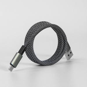 Cable de Carga Rápida Magnético de Nailon Trenzado Tipo-C a <span class=keywords><strong>Micro</strong></span> <span class=keywords><strong>USB</strong></span> de 120W y 1M para iPhone y iPad con Carga Rápida de 5A - Product Image 2