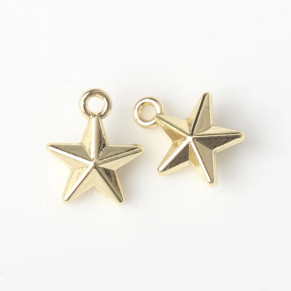 OEM ODM Custom Simple Alloy Five-pointed Star Pendant Pendant DIY Bracelet Necklace Earrings Earrings Accessories