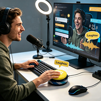 Botón de Tecla de Acceso Rápido HID Bluetooth de un Toque para Streaming OBS Twitch TikTok Zoom Juegos de PC Función de Tecla Personalizada OEM
