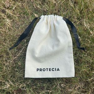 Plain White Cotton Drawstring <b>Fabric</b> <b>Bag</b> Custom Logo Eco Friendly Canvas Drawstring <b>Bag</b> - Product Image 4