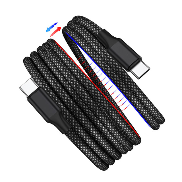 HOT Tangle Free USB Type C Magnetic Charging Cable Strong Magnet Self-Winding USB-C PD 240W Fast Charger Cables for Smart Phones