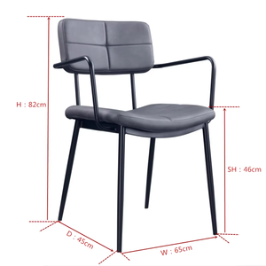 Silla de comedor de cuero de Metal moderna China de alta calidad estilo de diseño Industrial para el hogar restaurante café escuela o uso en el parque - Product Image 4
