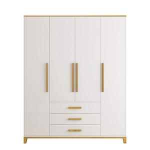 Armario de lujo con luz blanca para dormitorio, mueble pequeño sencillo y moderno de madera, Económico - Product Image 1