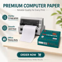 Feuilles de papier autocopiantes pour facturation de bureau 241 mm, 3 feuillets