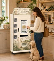 Distributeur automatique de médailles d'identification personnalisées pour animaux de compagnie, kiosque à écran tactile 22 pouces avec gravure laser et SDK, pour animaleries et centres commerciaux