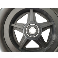 Nouvelle roue en mousse PU de 6 pouces, pneu anti-crevaison, jante en plastique, roulement à billes, capacité de charge de 50 kg, noire, pour fauteuil roulant/robot/restaurant/entrepôt