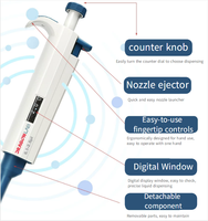 Pipette de laboratoire, micropipette réglable, pipetteur de précision 0,1 µl~20 ml, pipette monocanal haute précision