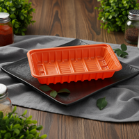 Ventes en gros de palettes en plastique jetables robustes et durables pour fruits et légumes, plateaux rectangulaires personnalisés pour aliments