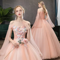 NDC10001 Nouvelle jupe longue de soirée pour hôtesse de banquet, jupe longue en mousseline rose pour mariage, robe de soirée pour femmes