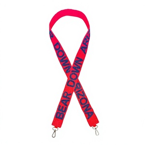 CRYSTAL CRAFT Bear Down Arizona <b>Red</b> Webbing Strap with Vintage Design Eco-Friendly <b>Handbag</b> Strap and Metal Hooks - Product Image 1