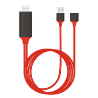 Cable Convertidor USB a HDMI Full HD, Adaptador HDMI para iPhone 8 X 7 6s Plus iPad TV Xiaomi Teléfono Android a Adaptador HDMI