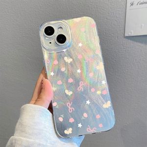 Coques de téléphone de luxe peintes à la main avec des fleurs colorées pour iPhone 14 11 13 15 16 Pro Max Plus 12 17 IMD Soft Feather Funda Covers - Product Image 6