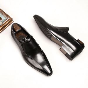 Nouvelle Collection Été – Chaussures Homme en Cuir Verni – Style Britannique Élégant – Chaussures Décontractées Tendance Effet Vieilli – Chaussures Habillées en Cuir Souple - Product Image 5