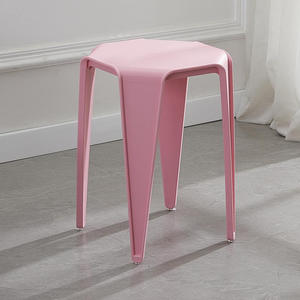 Modern White Plastic <strong>Stackable</strong> Bar Chair Dining Room <strong>Stool</strong> for Apartment Use - Product Image 6