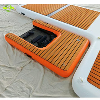 Rampe de bateau gonflable portable verte échelle de rampe de flotteur sur l'eau bateau ou piscine pour animaux de compagnie